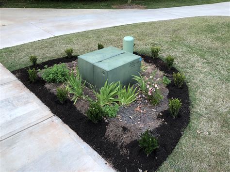 landscaping around utility boxes